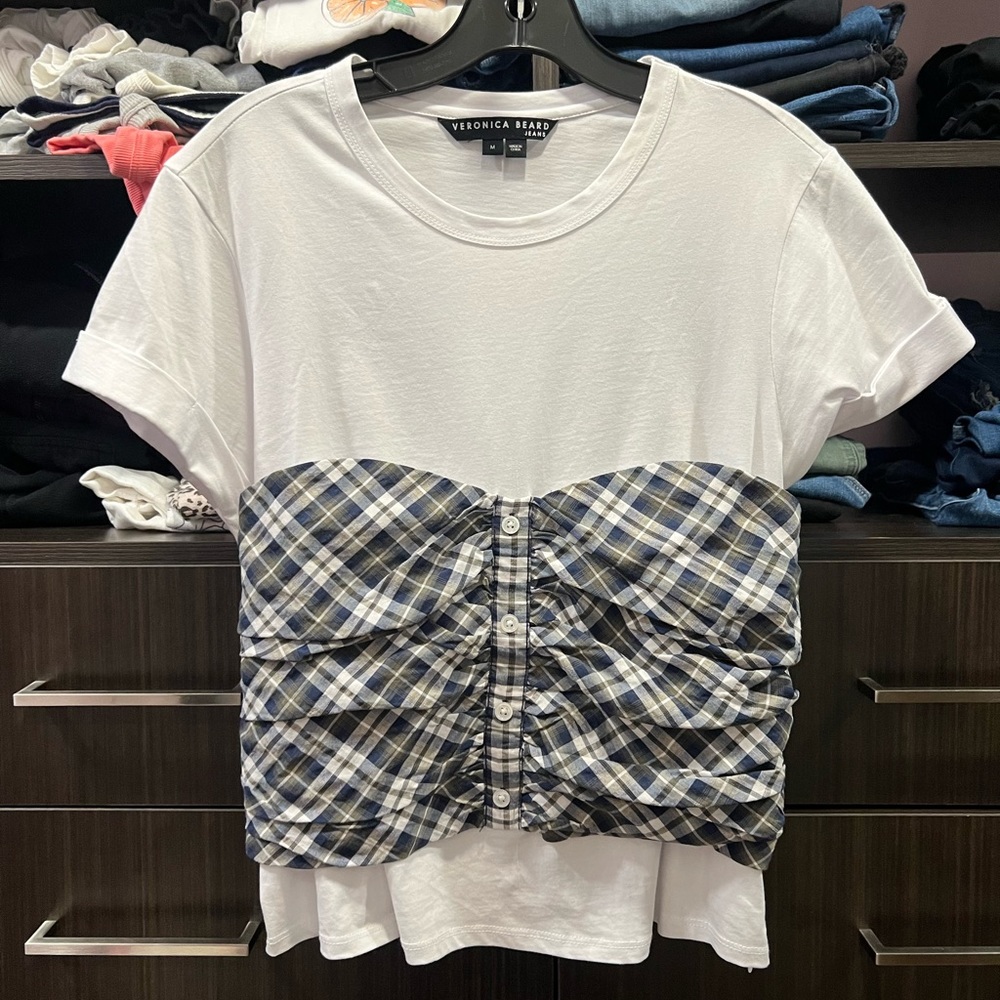 Veronica Beard Rainier Corset Tee - Sz M